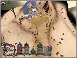 Ruszamy dalej pod górę - następni wrogowie to dwa golemy podobne do potwora ze starożytnego miasta - Misja 5 - Pustynia Kor (cz.2) | Kampania 1 | Windchaser - Windchaser - poradnik do gry