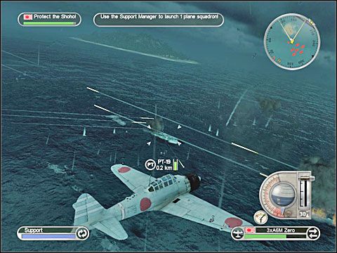Potem postrącaj jeszcze ostatnie wraże formacje samolotów niezmordowanie sunące nad twój macierzysty lotniskowiec - Misja 4 - Saving the Shoho | Japonia | Battlestations Pacific - Battlestations: Pacific - poradnik do gry
