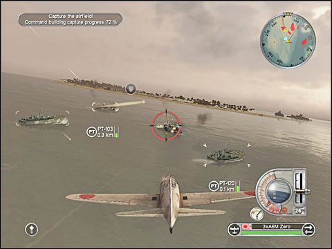 Po opanowaniu wyspy, na której leży lotnisko zyskasz możliwość wysyłania z niego w dalszy bój formacji samolotów, m - Misja 5 - Invasion of Port Moresby (cz.3) | Japonia | Battlestations Pacific - Battlestations: Pacific - poradnik do gry