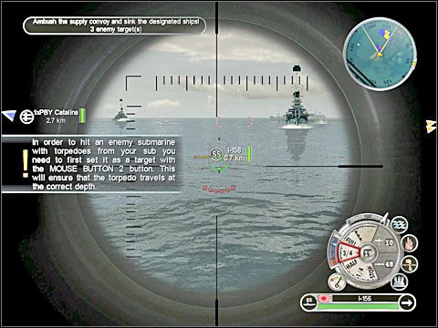 Po dojściu konwoju poślij wszystkim przepływającym przed dziobem twojej łajby transportowcom po 2, góra 3 torpedy - Misja 6 - Hunt for the USS Hornet (cz.1) | Japonia | Battlestations Pacific - Battlestations: Pacific - poradnik do gry
