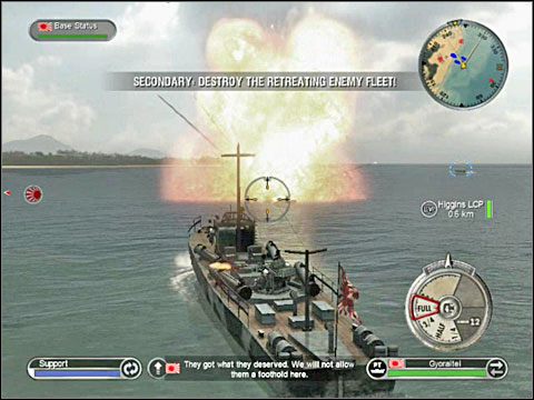 Czas najwyższy przejść do ostatniej fazy scenariusza, w której powinieneś 3) zapobiec zbombardowaniu japońskiego sztabu znajdującego się na wyspie - Misja 8 - Defense of Gudalcanal | Japonia | Battlestations Pacific - Battlestations: Pacific - poradnik do gry