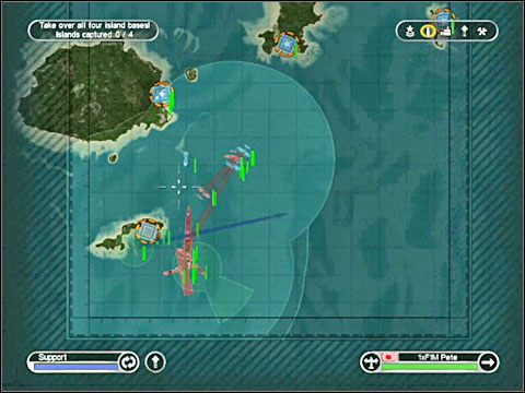 Nie utrzymuj jednak w powietrzu tylko myśliwców, lecz wystartuj z pokładu lotniskowca również kilkoma kluczami samolotów bombowych - Misja 11 - Seizing the Fijis (cz.1) | Japonia | Battlestations Pacific - Battlestations: Pacific - poradnik do gry