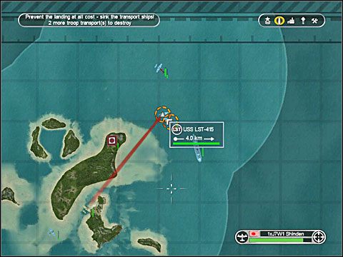 W trakcie ataku dostrzeżesz zapewne cumujący w pobliżu amerykański pancernik USS Iowa - kompletnie nie zawracaj sobie głowy nim samym, ani jego ogniem przeciwlotniczym - Misja 13 - The Road to Hawaii (cz.2) | Japonia | Battlestations Pacific - Battlestations: Pacific - poradnik do gry