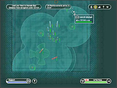 Gdyby zdarzyło się, iż amerykańskie niszczyciele zdołają niebezpiecznie zbliżyć się do japońskich lotniskowców to wysyłaj z pokładów startowych tych ostatnich kolejne klucze maszyn kamikadze i natychmiast rozbijaj je o pokłady najbliższych wrogów - Misja 14 - Invasion of Hawaii (cz.2) | Japonia | Battlestations Pacific - Battlestations: Pacific - poradnik do gry