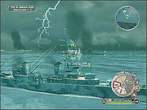 Pamiętaj o naprawianiu uszkodzeń swojej łajby wchodząc do menu napraw, gdy tylko zaobserwujesz pojawienie się jakichś usterek - Misja 2 - Battle of Cape Esperance (cz.1) | USA | Battlestations Pacific - Battlestations: Pacific - poradnik do gry