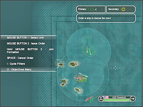 Na tym etapie gry największe zagrożenie dla twoich łajb stanowią torpedy odpalane przez szybkie japońskie kutry torpedowe i niszczyciele - Misja 2 - Battle of Cape Esperance (cz.2) | USA | Battlestations Pacific - Battlestations: Pacific - poradnik do gry