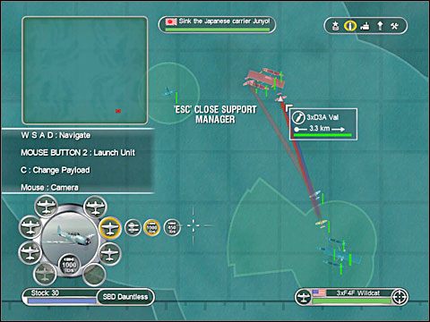 Twoim głównym zadaniem jest teraz 1) zatopić ów japoński lotniskowiec Junyo - Misja 3 - Battle of Santa Cruz (cz.1) | USA | Battlestations Pacific - Battlestations: Pacific - poradnik do gry