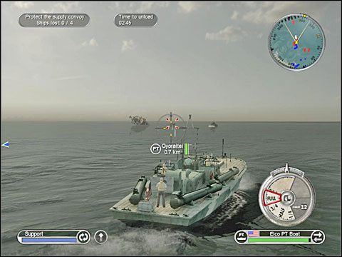 Zaraz potem pora wyeliminować japońskie niszczyciele Ikachuki i Inazuma wchodzące w pole widzenia - Misja 4 - Defense of Henderson Field (cz.2) | USA | Battlestations Pacific - Battlestations: Pacific - poradnik do gry