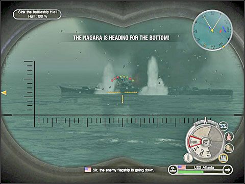 Gdy będziesz wykańczaj tę wrażą flotyllę pojawi się jeszcze jeden oponent, pancernik Hiei - Misja 5 - 1st Battle of Guadalcanal | USA | Battlestations Pacific - Battlestations: Pacific - poradnik do gry
