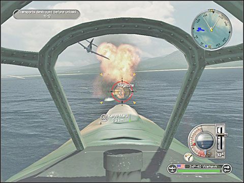 Po wykonaniu tego zadania wróć nad pozostałe japońskie statki transportowe i wykończ wszystkie posyłając je na dno - Misja 6 - 2nd Battle of Guadalcanal (cz.2) | USA | Battlestations Pacific - Battlestations: Pacific - poradnik do gry