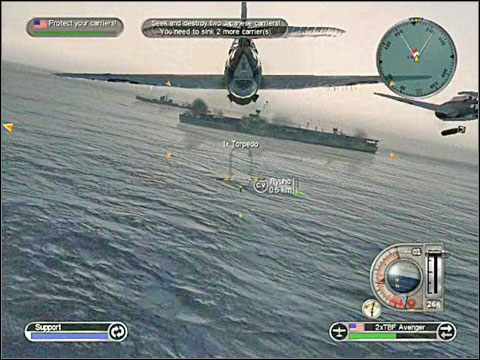 Jeśli zaś używasz bombowców Helldiver (mogących przenosić bomby o wagomiarze aż 1600 funtów - Misja 8 - Battle of the Philippine Sea (cz.1) | USA | Battlestations Pacific - Battlestations: Pacific - poradnik do gry