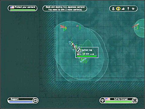 Drugie pływające lotnisko (Shokaku) uda się na północ, osłaniane przez pancernik Kongo i mniejszy okręt wojenny - Misja 8 - Battle of the Philippine Sea (cz.2) | USA | Battlestations Pacific - Battlestations: Pacific - poradnik do gry
