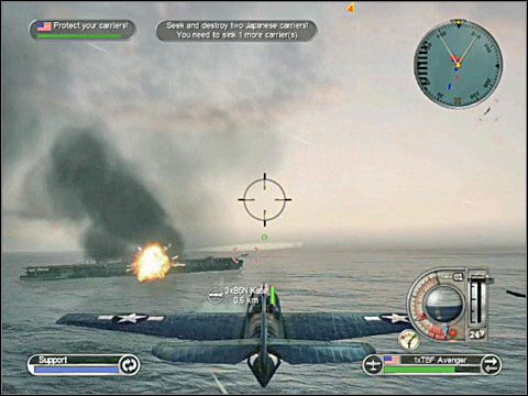 A gdyby nie udało ci się zatopić Shokaku i jego potężnego towarzysza Kongo (tudzież nie zależy i na realizacji zadania dodatkowego), to jeszcze nic straconego - mapa aż roi się od japońskich lotniskowców i z pewnością uda ci się znaleźć tego najsłabiej chronionego, z którym jesteś w stanie sobie w k - Misja 8 - Battle of the Philippine Sea (cz.2) | USA | Battlestations Pacific - Battlestations: Pacific - poradnik do gry