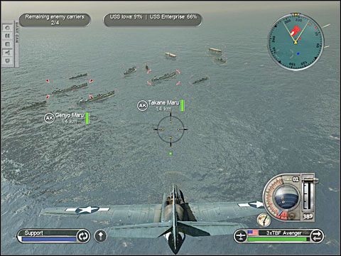 Jeśli któreś z tych ostatnich zdołają mimo to przebić się dalej na północ to jeszcze możesz je po kolei ostrzelać z amerykańskich pancerników, które powinny im przeciąć kurs - Misja 10 - Battle of Cape Engano (cz.2) | USA | Battlestations Pacific - Battlestations: Pacific - poradnik do gry