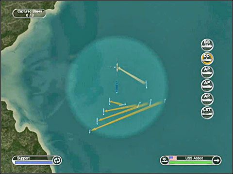 Od razu wyrzuć w powietrze z lotniskowca maksimum samolotów myśliwskich (w dalszej fazie gry, gdy zbliżysz się już swoją flotyllą do lądu możesz uzbrajać je w bomby, tudzież rakiety, zależnie od tego co będzie dostępne) i wysyłaj je w kierunku wschodnim - Misja 14 - Battle of Okinawa (cz.1) | USA | Battlestations Pacific - Battlestations: Pacific - poradnik do gry