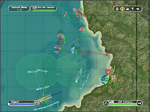 Sugeruję szybko wysłać jakieś samoloty (choćby i myśliwskie Hellcaty przenoszące bomby) nad wrażą stocznię i zniszczyć ja, aby przestała wysyłać na ciebie kutry - Misja 14 - Battle of Okinawa (cz.2) | USA | Battlestations Pacific - Battlestations: Pacific - poradnik do gry