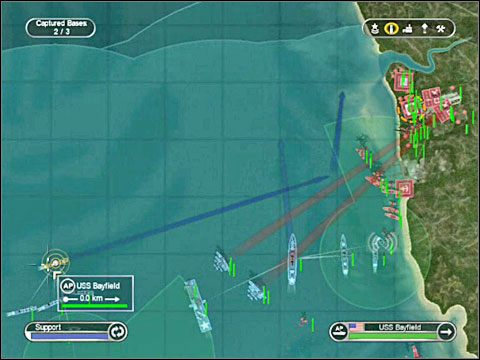 Po zbombardowaniu obu lotnisk możesz jeszcze zafundować podobne wstrząsające wrażenia japońskim sztabowcom w centrum dowodzenia - Misja 14 - Battle of Okinawa (cz.3) | USA | Battlestations Pacific - Battlestations: Pacific - poradnik do gry