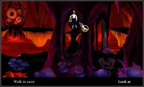 Otwieramy inwentarz i używamy głowy nawigatora (head of the navigator ), która ląduje w naszej ręce i wskazuje nam kierunek marszu - Cz. III - Pod małpią wyspą (2) - Opis przejścia - The Secret of Monkey Island: Special Edition - poradnik do gry