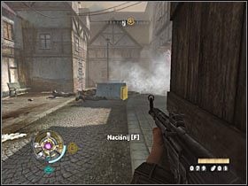 Uważaj ponieważ na zewnątrz stoją żołnierze wroga - Etap 2 - Zachodnie śródmieście #2 | Opis przejścia Wolfenstein - Wolfenstein - poradnik do gry