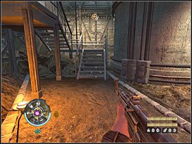 Uważaj ponieważ z budynku znajdującego się na wprost od wyjścia wybiegną po chwili kolejni przeciwnicy - Etap 9 - Pieczary (cz.2) | Opis przejścia Wolfenstein - Wolfenstein - poradnik do gry