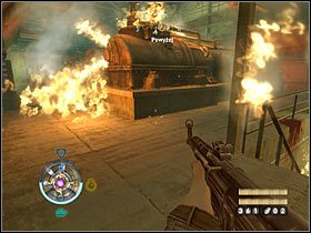 Po wyeliminowaniu wszystkich stworów skieruj się w stronę schodów, zabijając na górze jeszcze jedną bestię - Etap 9 - Pieczary (cz.3) | Opis przejścia Wolfenstein - Wolfenstein - poradnik do gry