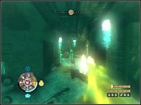 W oddali stacjonują kolejni wrogowie i w tym przypadku warto rozważyć używanie karabinu, zakładając oczywiście, że nikt nie podbiegnie bliżej - Etap 13 - Szpital (cz.3) | Opis przejścia Wolfenstein - Wolfenstein - poradnik do gry