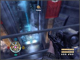 Idź tu prosto, a po dotarciu na drugi koniec korytarza zlokalizuj niewidzialne przejście na prawej ścianie - Etap 16 - Zamek | Opis przejścia Wolfenstein - Wolfenstein - poradnik do gry