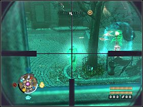 Po znalezieniu się na górze przejdź po gzymsie i skorzystaj ponownie z Woalu by przejść przez dziurę w ścianie - Etap 18 - Zachodnie centrum | Opis przejścia Wolfenstein - Wolfenstein - poradnik do gry