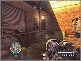 Zaczekaj aż przed Tobą przeleci jeden z samolotów, bo zostanie on ostrzelany i niepotrzebnie mógłbyś odnieść poważne obrażenia - Etap 20 - Zachodnie lotnisko | Opis przejścia Wolfenstein - Wolfenstein - poradnik do gry