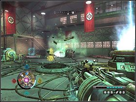 Jeśli chodzi o moce głównego bohatera to polecam tarczę, bo spowolnienie czasu niewiele tu pomoże - Etap 20 - Zachodnie lotnisko | Opis przejścia Wolfenstein - Wolfenstein - poradnik do gry