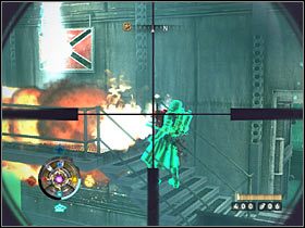 Po znalezieniu się na dole zabij z odległości pierwszego żołnierza - Etap 22 - Zeppelin (cz.1) | Opis przejścia Wolfenstein - Wolfenstein - poradnik do gry