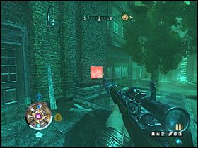 Sekret 8 (wschód): W ścianie budynku, tuż przy przejściu prowadzącym do szpitala - Etap 1 i 6 - Księgi | Sekrety Wolfenstein - Wolfenstein - poradnik do gry