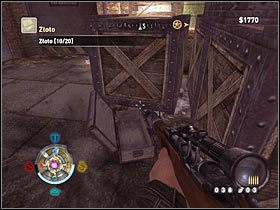 Sekret 11: Niedaleko sekretu #10, za jedną ze skrzyń - Etap 14 - Złoto (cz.2) | Sekrety Wolfenstein - Wolfenstein - poradnik do gry