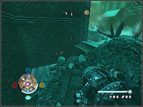 Sekret 31 (zachodnie centrum): Główny plac zachodniej części tej dzielnicy, a konkretnie pod pomieszczeniem, z którego ostrzeliwałeś jednostki wroga - Etap 15 i 18 - Złoto (cz.4) | Sekrety Wolfenstein - Wolfenstein - poradnik do gry