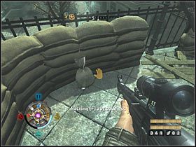 Sekret 32 (zachodnie centrum): Podwyższenie, na którym wysadzałeś ostatnią wieżę radiową - Etap 15 i 18 - Złoto (cz.4) | Sekrety Wolfenstein - Wolfenstein - poradnik do gry