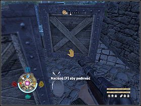 Sekret 3 (zamek): Tuż po znalezieniu się na wewnętrznym dziedzińcu musisz udać się w prawo - Etap 16 i 17 - Złoto | Sekrety Wolfenstein - Wolfenstein - poradnik do gry