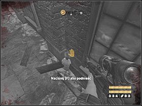 Sekret 1: W początkowej fazie misji, zanim jeszcze dotrzesz do stanowisk maszynowych chronionych przez pola siłowe - Etap 19 - Złoto | Sekrety Wolfenstein - Wolfenstein - poradnik do gry