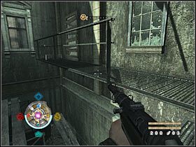 Sekret 5: Po wyjściu z pierwszego szybu wentylacyjnego nie korzystaj od razu z niewidzialnej drabiny, tylko przejdź po deskach i skrzyniach na górę - Etap 19 - Złoto | Sekrety Wolfenstein - Wolfenstein - poradnik do gry