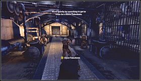 Musisz teraz przeskakiwać z użyciem linki na kolejne gargulce, tak by docelowo znaleźć się za skazańcami - Intensive Treatment (cz.3) | Opis przejścia Batman Arkham Asylum - Batman: Arkham Asylum - poradniki