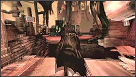 Po powrocie do ciała Batmana skieruj się w stronę mrocznej alejki i skorzystaj z pokazanych na pierwszym screenie drzwi - Arkham Mansion (cz.2) | Opis przejścia Batman Arkham Asylum - Batman: Arkham Asylum - poradniki