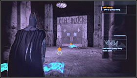 Masz teraz dwa wyjścia - możesz podążać zgodnie ze śladami lub od razu udać się do wejścia do budynku Penitentiary - Arkham Island #4 | Opis przejścia Batman Arkham Asylum - Batman: Arkham Asylum - poradniki