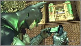 Docelowo musisz dotrzeć do pokazanej na pierwszym screenie skrytki, która będzie widoczna jedynie z poziomu trybu detektywa - Botanical Gardens (cz.2) | Opis przejścia Batman Arkham Asylum - Batman: Arkham Asylum - poradniki