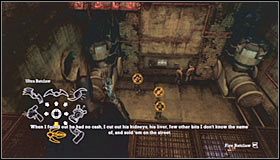 Na dole znajduje się kilku przeciwników, wśród których nie brakuje po jednym gostku z karabinem, paralizatorem i nożem - Caves #2 (cz.4) | Opis przejścia Batman Arkham Asylum - Batman: Arkham Asylum - poradniki