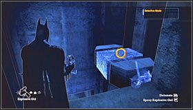 Tu musisz przeskoczyć na pokazaną na pierwszym screenie niewielką platformę - Caves #2 (cz.5) | Opis przejścia Batman Arkham Asylum - Batman: Arkham Asylum - poradniki