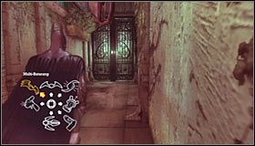 Po wygranej walce skieruj się w lewo i w dobrze poznanym miejscu (pierwszy screen) użyj po raz kolejny Line Launchera, co pozwoli Ci przedostań się na widoczną w oddali półkę - Botanical Gardens #2 | Opis przejścia Batman Arkham Asylum - Batman: Arkham Asylum - poradniki