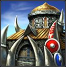 W tym miejscu możemy nająć szalonych mistrzów ostrza, którzy nad zdolności obronne stawiają zabójcze ataki - Świątynie | Budynki | Majesty 2 - Majesty 2: Symulator Królestwa Fantasy - poradnik do gry