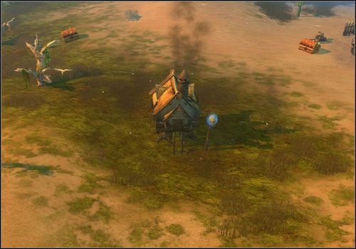 Kiedy bohaterowie będą już sobie spokojnie radzić z odpieraniem wrogich ataków, ustaw flagę eksploracji na północnym zachodzie [1] - Misja 6 - The Royal Feat | Kampania | Majesty 2 - Majesty 2: Symulator Królestwa Fantasy - poradnik do gry