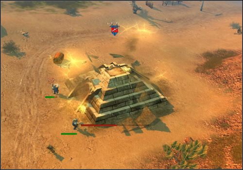 Wiedźma udzieli ci wskazówek pod warunkiem, że (#2) zniszczysz trzy piramidy minotaurów [2] , [3] , [4] , otaczające jej chatę - Misja 6 - The Royal Feat | Kampania | Majesty 2 - Majesty 2: Symulator Królestwa Fantasy - poradnik do gry