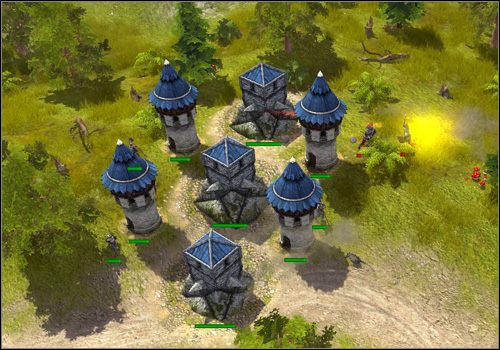 Kontynuuj zbieranie funduszy, po czym wybuduj drugą linię obrony na zachodzie [2] - Misja 14 - Pretenders to the Throne | Kampania | Majesty 2 - Majesty 2: Symulator Królestwa Fantasy - poradnik do gry