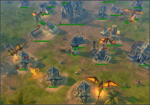 Rozpocznij jak zwykle od postawienia kilku wieżyczek, targu i gildii - Battle for Survival in the Jungles | Misje pojedyncze | Majesty 2 - Majesty 2: Symulator Królestwa Fantasy - poradnik do gry